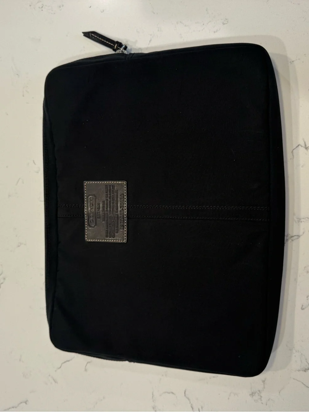 COACH 70130 Laptop Case Sleeve Black Nylon